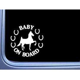 Saddlebred Baby On Board Sticker L749 6 inch Horse rescue decal