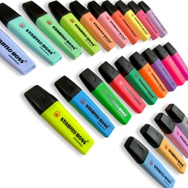 Stabilo Boss 23pz, 14 Colores Pastel y 9 Neón, No incluye base