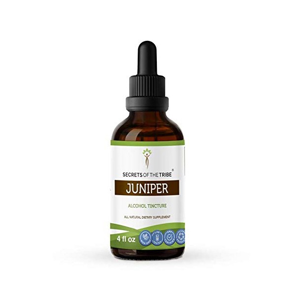 Juniper Alcohol Liquid Extract, Organic Juniper (Juniperus communis) Dried Berry Tincture Supplement (4 FL OZ)