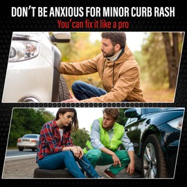 SMAPHY Wheel Scratch Repair Kit, Gloss Black Rim Touch Up Paint, Repair Curb Rash, Scratches, and Scuffs Quickly and Easily, Universal Color Black Wheel Paint