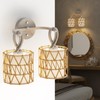 HYMELA N12-3 Two-Lights Boho Rattan Wall Sconce - Vanity Lights