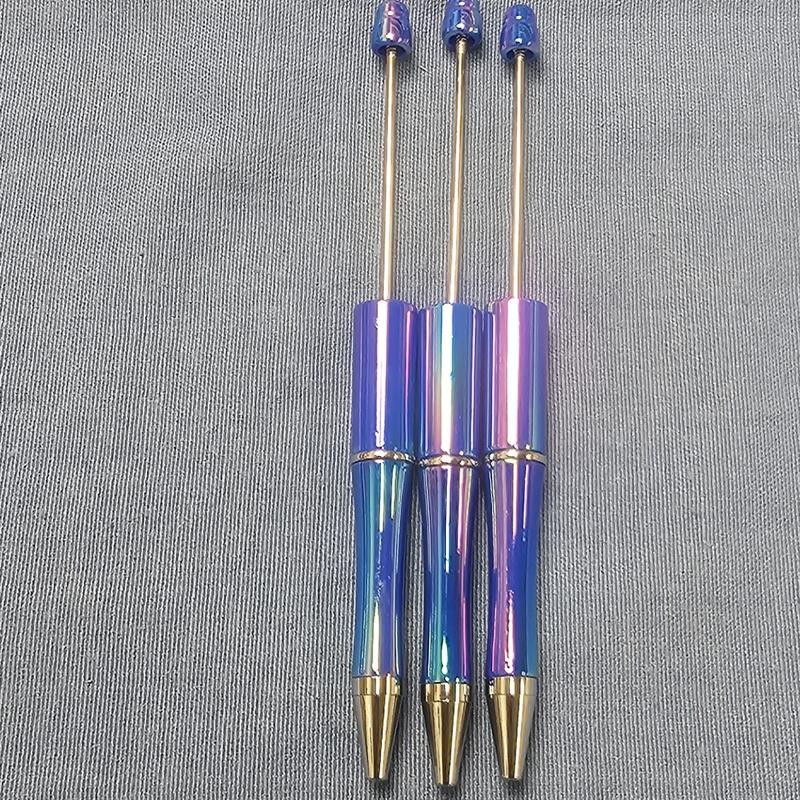【P159】10pcs Opal Print Plastic Beadable Pen Bead Pens Ballpoint:_#14 Plum