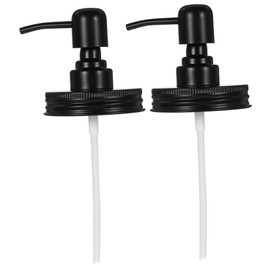 Ipetboom 2pcs Replacement Stainless Steel Lotion Dispenser Pump Lid for Mason Jars Smooth Edges and Versatile for Shampoo Lotion and More