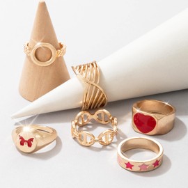 10-15 PCS Knuckle Rings for Teen Girls Stacking Rings Midi Rings Set Bohemian Vintage Finger Rings Stackable Rings for Women (style 1)