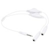 Monoprice 107116 Headphone Splitter with Separate Volume Controls, White
