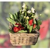 Burkhardt Korbwaren Plant Basket Square in Rattan Grey Approx. 28