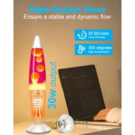 SerBion Lava Lamp Bulb, R39 E17 Reflector Type Bulb for Lava and Glitter Lamps, High-Output Heat 120V 30W Replacement Bulb with Dimmable, 2700K Warm White, 6000+Hours Long-Lasting Pack of 6