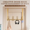 FantasHome Double Prong Over The Door Hook Rack with 12