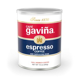 Café Gaviña Ground Espresso Coffee, Bold Dark Roast, 100% Arabica, 10 oz Can