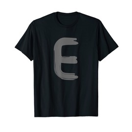 Creative Bold Dark Grey Letter E - Alphabet - Marker Design T-Shirt
