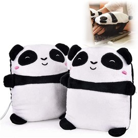 Cysocool 1 Pair USB Heated Gloves Electric Winter Toasty Hand Warmers Gloves for Typing Kids Women Fingerless Thermal Work Gloves Winter Plush Hand Muffs