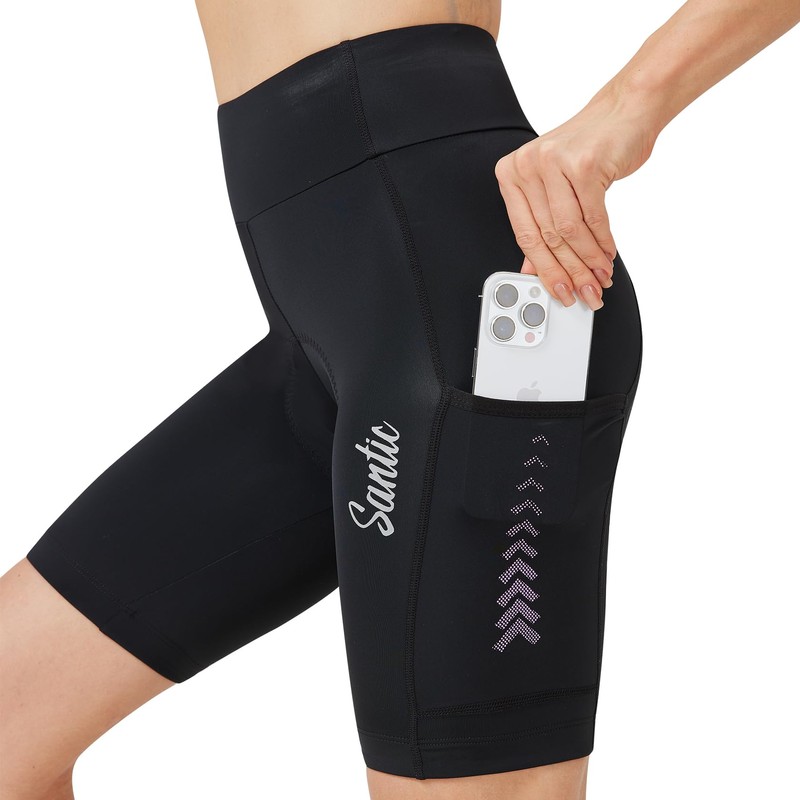 Santic Women's Padded Cycling Shorts, A-violet, XL