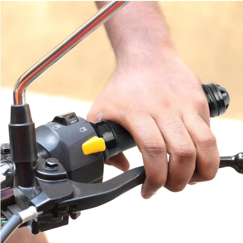 Motorcycle Grip Left and Right Set Aluminum Bar End 0.9