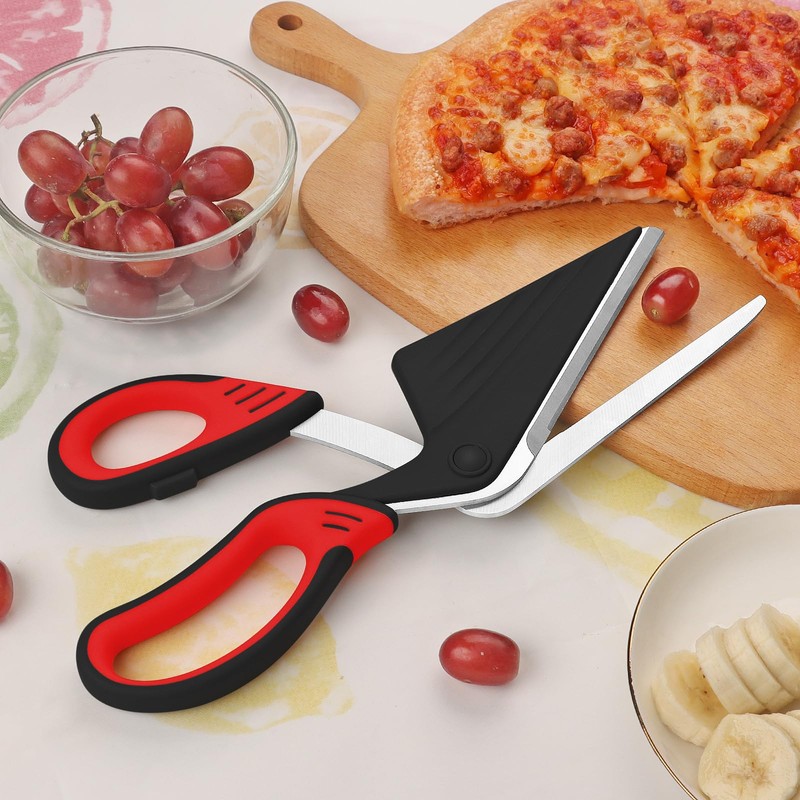 Vutyvve Pizza Scissors with Removable Pizza Spatula, Food Grade Sharp