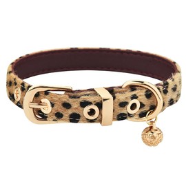 Leopard Print Choker Necklace for Women Jingle Bell Pendant Necklace Vintage Cheetah Prints Circle Adjustable Link Chain Goth Rock Collarbone Chain Jewelry