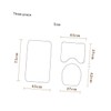 FELTECHELECTR Non- Bathroom Mat Set Soft Washroom Carpets Toilet Seat