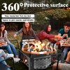 Lezbanz Fire Pit Surround Tabletop Use for Solo Stove Bonfire