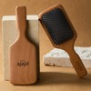 pfefe Wooden Paddle Hair Brush - Square Detangling Reducing Breakage