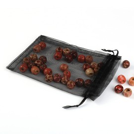 ANZNKU 50 Pack Black Organza Bags, 4 x 6 inch Small Bags, Premium Favor Bags with Drawstring, Gift Bags, Sheer Mesh Bags, Packaging for Small Business, Small Gift Bags for Wedding Party Christmas