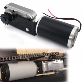 QHHR R25075 Gear Motor Slide Out Motor Drive with R25076-1 Gearbox for Slideout 13 Tooth Sprocket for RV Trailer Replace ‎225008