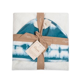 Crane Baby Hooded Towel, 100% Cotton & Terry Cloth Hooded Baby Towels for Boys & Girls, Blue Tie-Dye, 30" w x 30" h, Hooded Baby Beach Towel, Baby Pool Towel, Baby Bath Towel, Hooded Towels for Baby