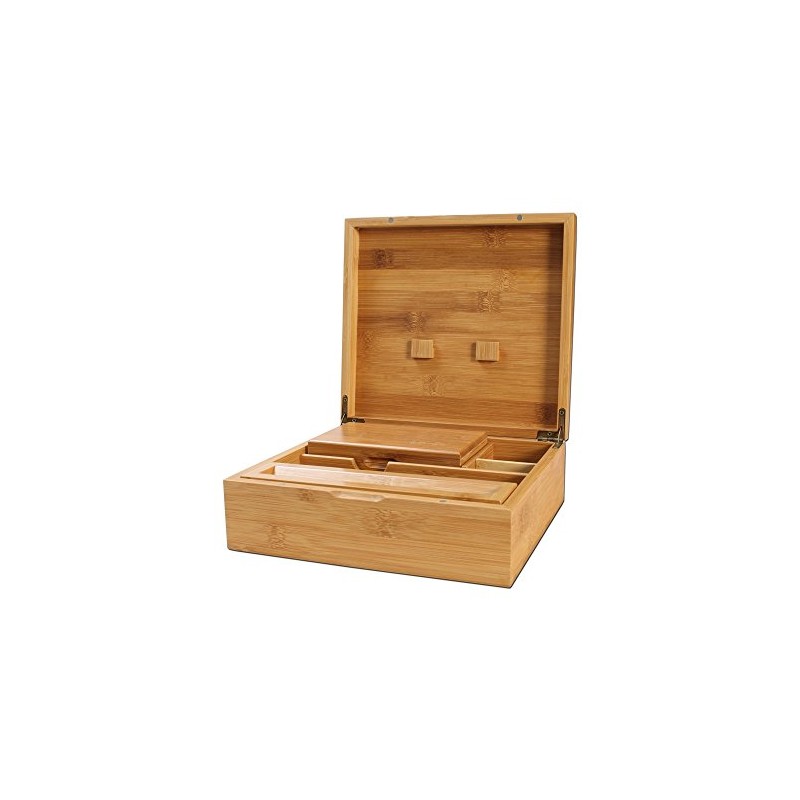 altrado Headshop Black Leaf Stoner Box II aus Bambus -