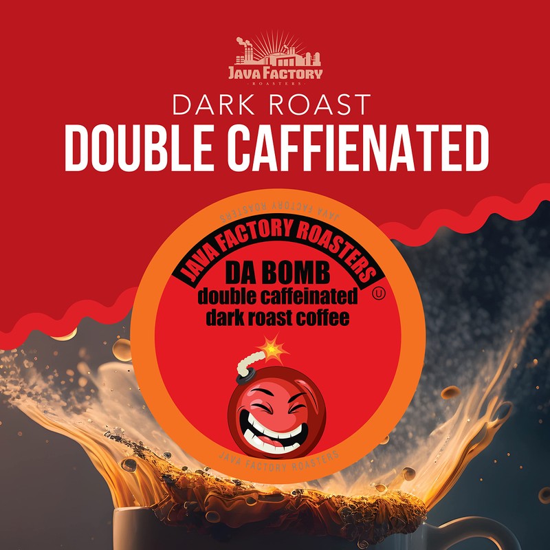 Java Factory Extra Caffeine Strong Coffee Pods, Extra Bold, Caffeinated