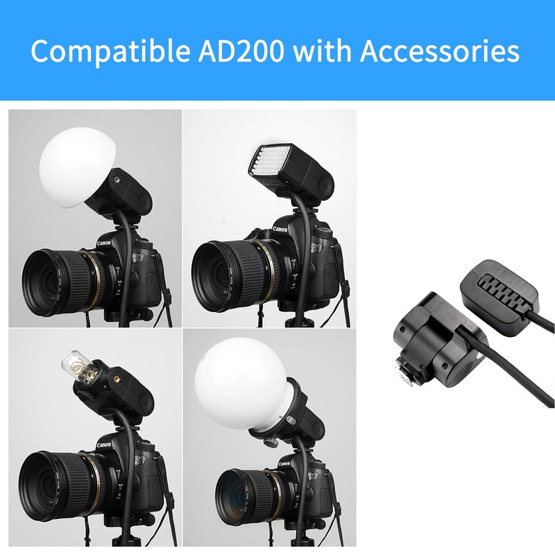 Godox EC200 Extender AD200 Separation Extender Flash Head with 2M