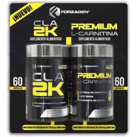 Forzagen Premium Series L-carnitina + Cla-2k 120 Caps | Termogénico Sin sabor