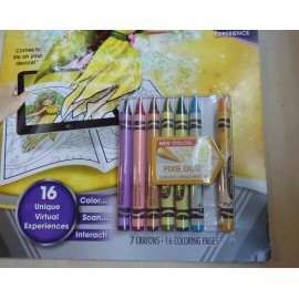 Crayola Color Alive Enchanted Forest coloring book w crayons fairies Pixie Dust