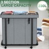 60 Gal (230L) High Grade Large Laundry Basket with Wheels,