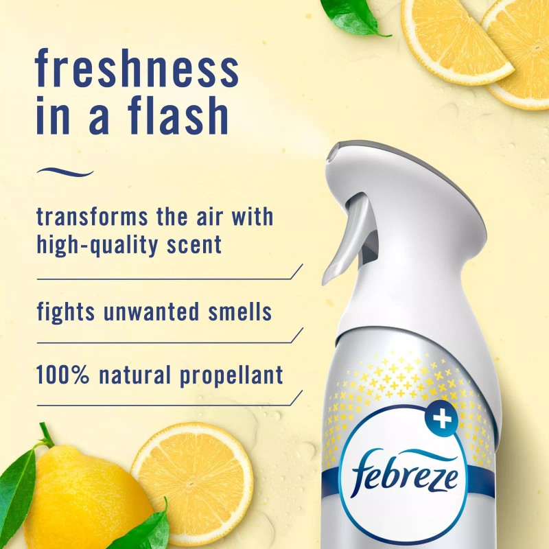Febreze Air Effects Kitchen Odor Fighter Fresh Lemon 3 Pack