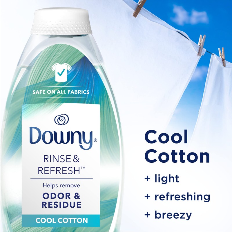 Downy Liquid Rinse & Refresh Fabric Rinse, Cool Cotton Scent,