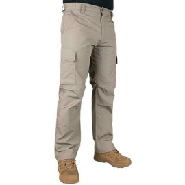 LAPG Men's Urban Ops Tactical Pants, Gusseted Crotch Lightweight Cargo Pants, Elastic Waistband Ripstop Work Pants, Water & Stain Resistant Pants for Men, Boulder, 38W x 30L