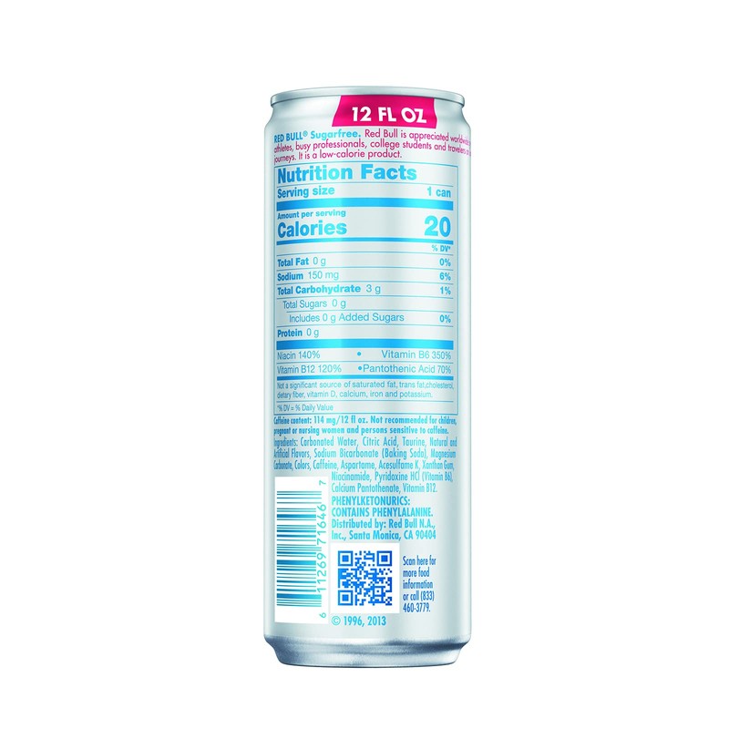 Red Bull Energy Drink, Sugar Free, 12 Fl Oz, 24