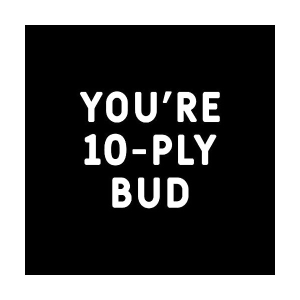 You're 10-Ply Bud Funny MKR Decal Vinyl Sticker |Cars Trucks