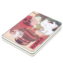 Mini Notizbuch, 224 Seiten Schöne Handmalerei Cover Notizbuch Hand Draw To Do Liste Notizbuch Journal Pad zum Schreiben Cat Style Hand Draw Notizbuch(Essen)