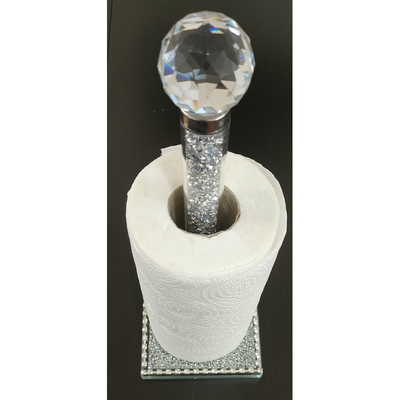 EagleWiz Crushed Diamond Silver Crystal Diamante Filled Kitchen Accessories Roll