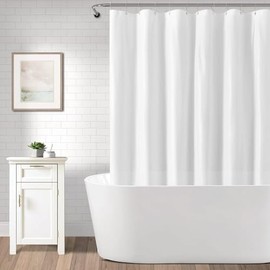 Lush Decor Peva Frosted Shower Curtain Liner With Grommets, 71" x 71", White