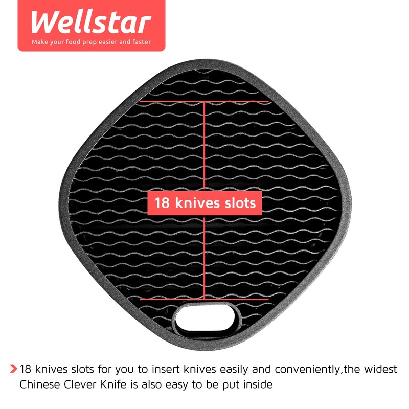 Universal Knife Block Holder for Kitchen, WELLSTAR Knife Stand without