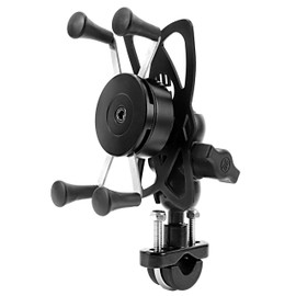 Motorcycle Phone Mount, Bike Mount Phone Holder Support with Aluminum Alloy 360 Degree Rotating Base Universal Handlebar Phone Clamp for Electrombike, Motorcycle,