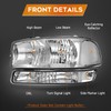 LBRST Headlight Assembly for GMC Sierra 1500 1999-2006 for GMC
