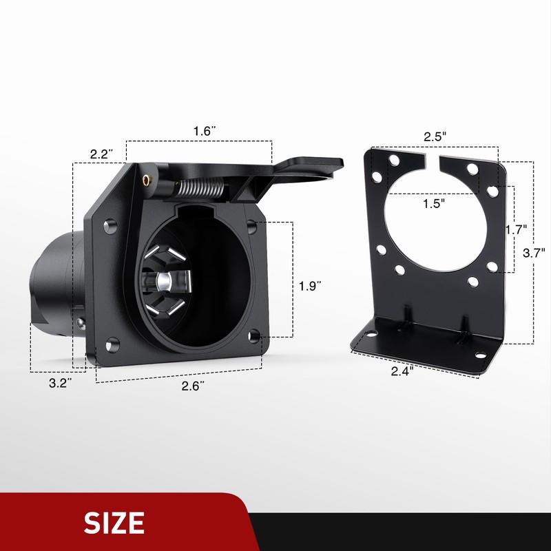 Nilight - Conector de luces, 7 vías, en línea, Trailer