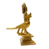 athizay Brass kartikeya Statue with Peacock in Virgin Brass 11cm