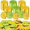 120 Pcs St. Patrick’s Day Shamrock Coins, Gold and Green