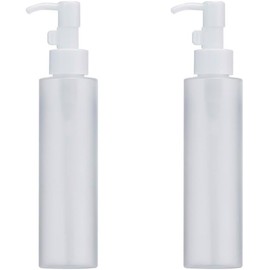 Oval Clear Pump Cream Bottle Dispenser, 2Pcs Plastic Clear Flat Pump Lotion Cream Cleansing Oil Dispenser Bottle,Clear Flat Pumps Lotion Cream Cleansing Oil Dispenser Bottle Travel Bottle Pump Bottle