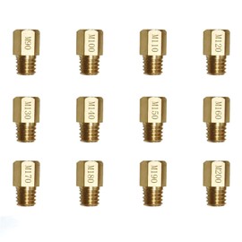 Carburettor Nozzles, Set of 12 Nozzles 5 mm for Carburettor, Nozzle Set Fine Tuning Carburettor Nozzles Set Main Nozzles 90, 100, 110, 120, 130, 140, 150, 160, 170, 180, 190, 200 for Scooter Motor Motorcycle gear shift moped