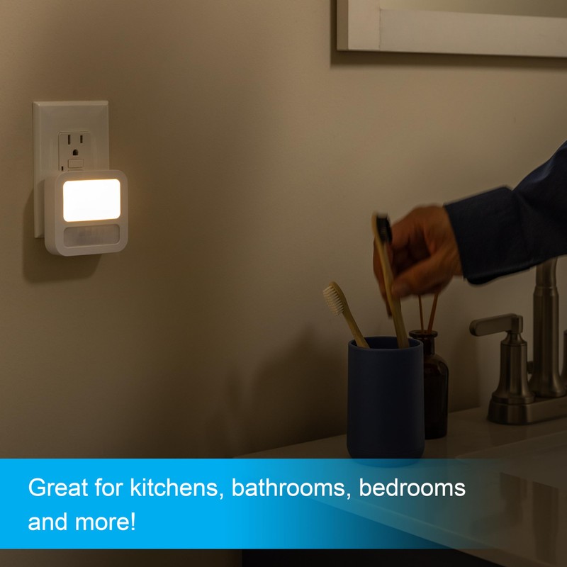 GE LED Motion Sensor Night Light, Plug-In, Dusk-to-Dawn Sensor, 20