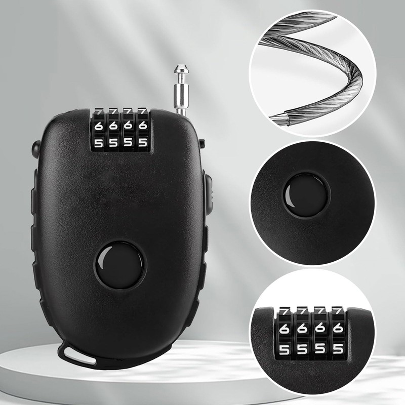 ANBOO Scooter Lock, 90 cm Cable Lock Lightweight with 4-Digit