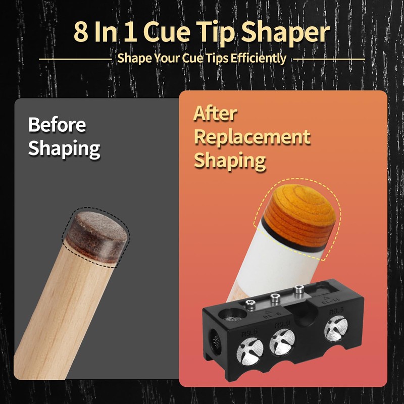 Vefungyan Pool Cue Tips Replacement Kit: 11 in1 Billiards Pool
